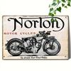 Retro Motorcycle Tin Sign Man Cave Garage Decor 20x30 Cm Metal Poster