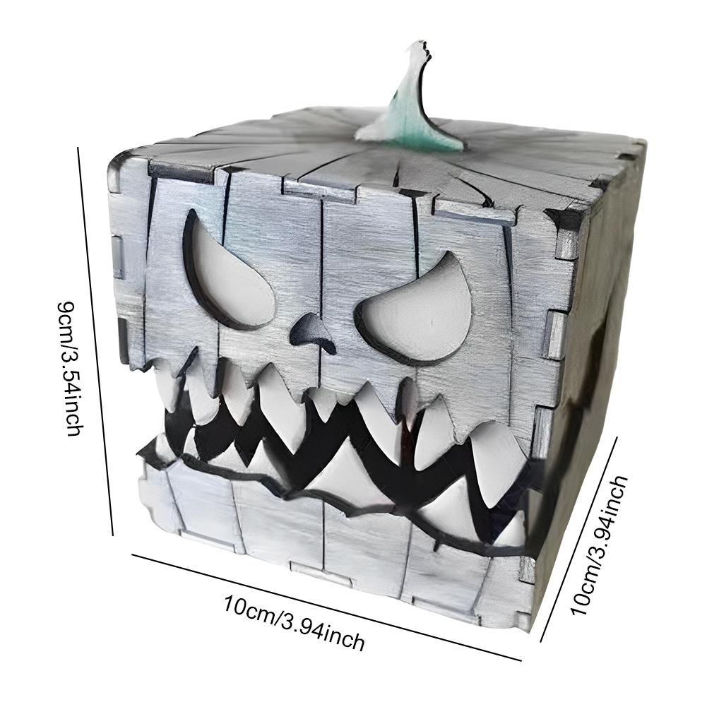 

Halloween Pumpkin Lantern Figure Wooden Box Handmade Pumpkin Figurine with Lid Pumpkin Table Ornaments for Halloween Party