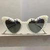 1pc Women New Heart Shape Festival Glasses Fashion Faux Hades Basics Fall Winter Women Outfits Clothes Business Casual Gifts