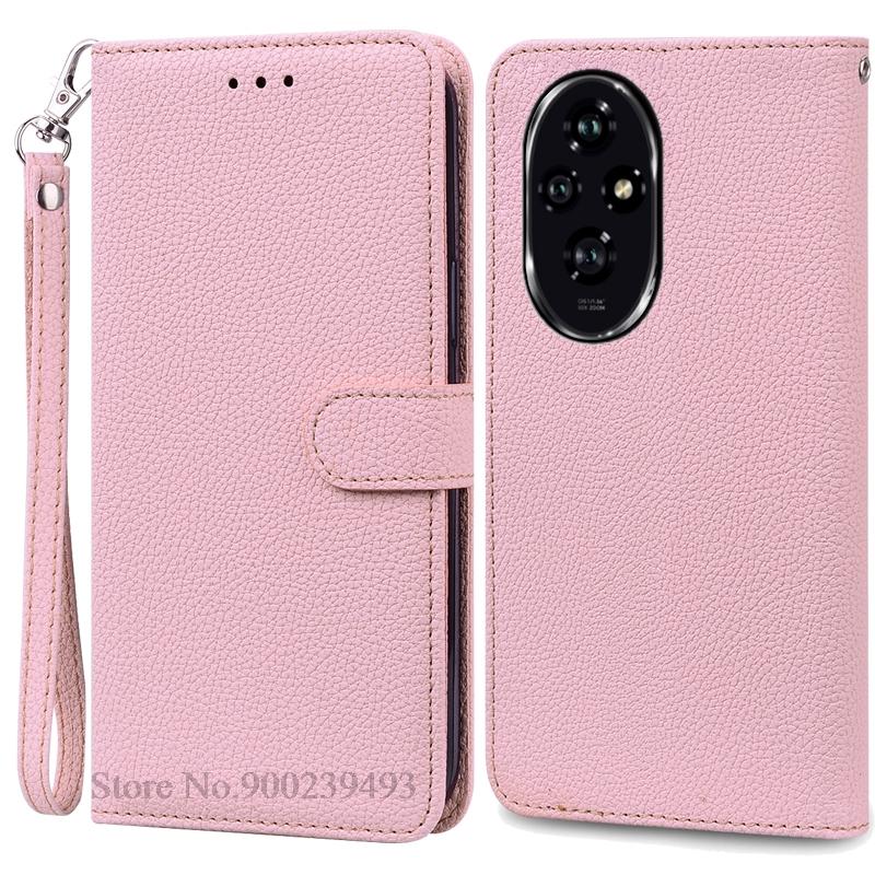 For Honor 200 Case Honor 200 Pro Case Silicone Pu Leather Wallet Case For Honor 200 5G Phone Case For Honor 200 Pro Cover Fundas