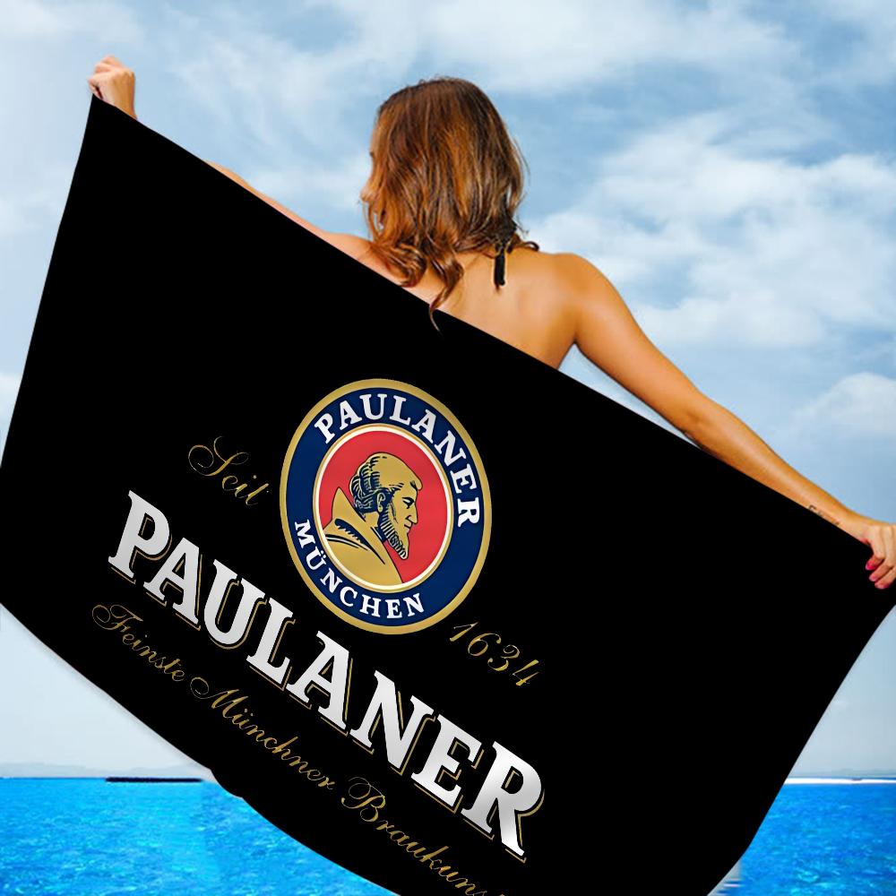 German Beer Paulaners Microfiber Beach Towel Absorbent Quick Dry Soft Yoga Swimming Resort Mountain Climbing Towel