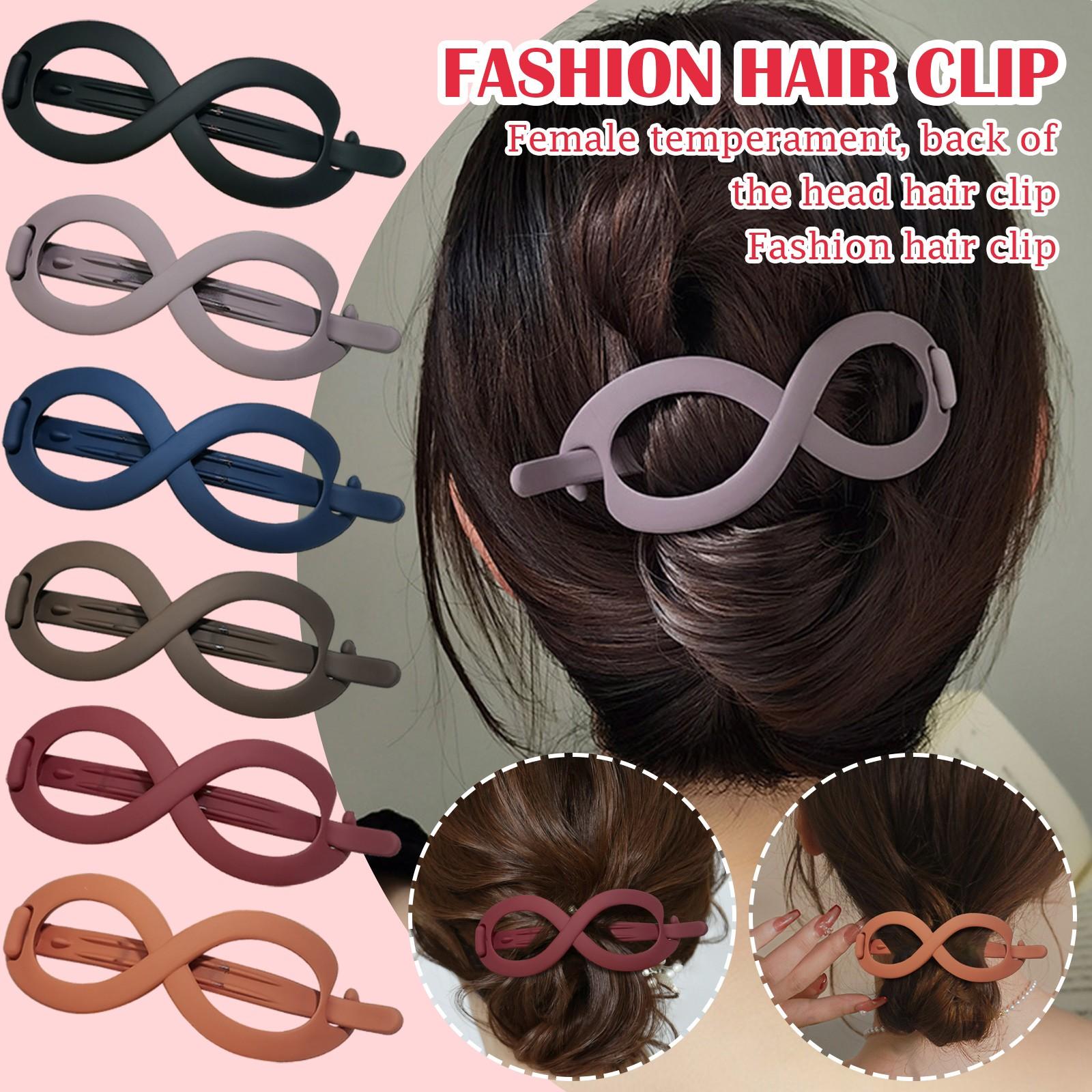 6pc 6-Piece Set French Hair Clip Claws, Oval Hair Clips, Side Slide Flat Hair Clips For Styling, Non- Hair Clips For Women Girls Thick And Thin Hair One Size