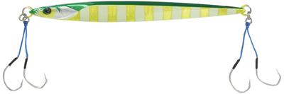 Jackall Bumbles Jig 180g Sakuramasu Special Green Stripe Semi-Long Gold/Glow