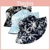 Blackwhite Coconut Tree Print Beach Hat Doublesided Fruit Sun Protect Summer