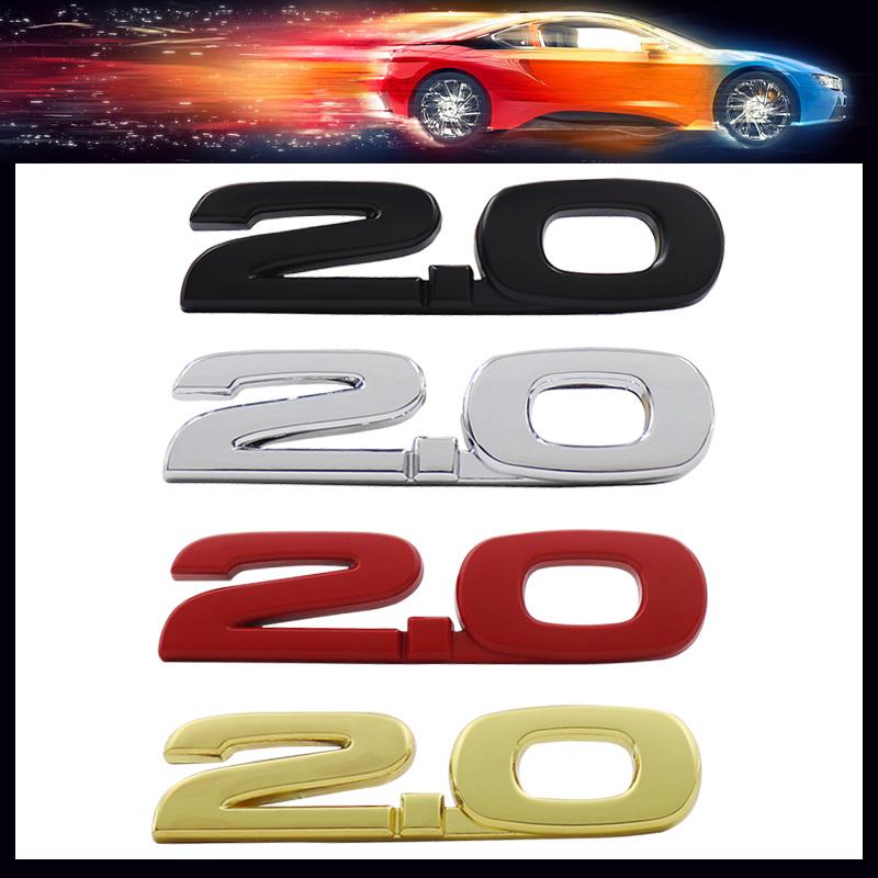 3D 2.0 for Car Fender Side Trunk Nameplate Decal Emblem Badge Sticker