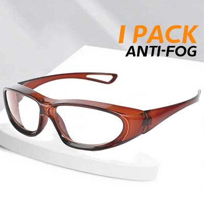 1PC Safety Eyeglasses Square Anti- Fog Blue Lightweight Blocking Eyeglasses with Side Shields for School Daily Life
