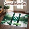 Custom Rug Ireland Rugby Pattern Print Name Text Soft Non‑Slip Floor Carpet for Home Indoor Decoration