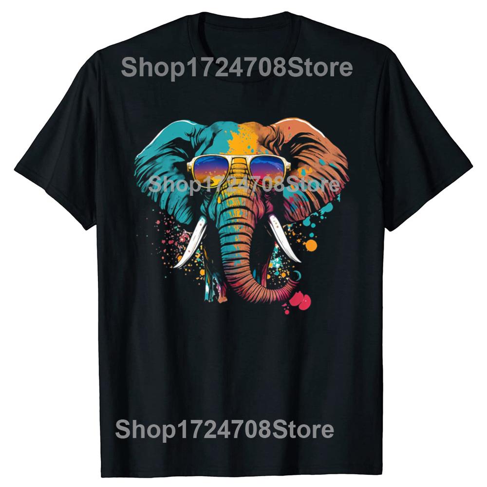 Funny Vintage Cute Elephant Lover Animal Wild Graphic Tshirt Men Women Fashion Oversized Tshirts Mens 100 Cotton T Shirt