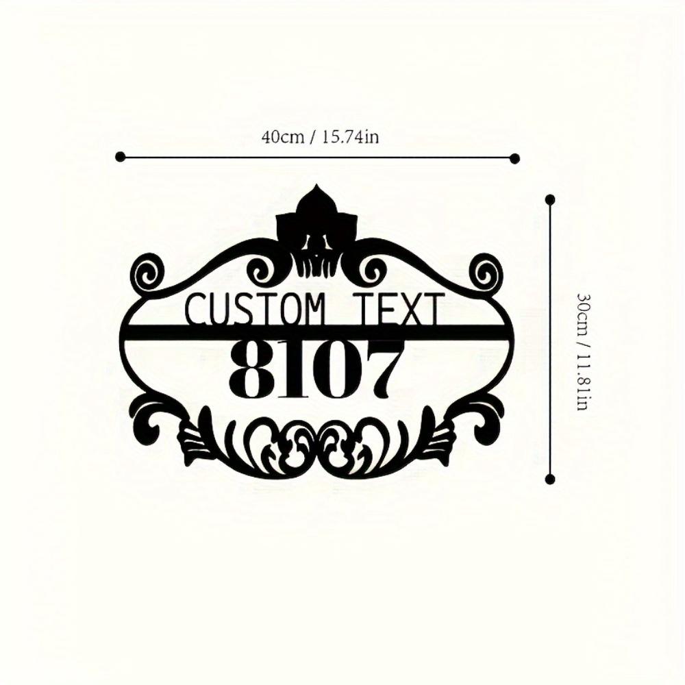 

Уникальная ручная работа Ретро Индивидуальная металлическая табличка с адресом Индивидуальный уличный знак с номером дома Легкая установка Элегантное украшение для стены дома