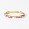 Traditional Flower Bangle Enamel Women's Hand Bracelet Vintage Cloisonne Bangle  Jewelry Gifts