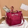 Fashionable Canvas Tote Bag For Women With Embroidered Letters And Spacious Design