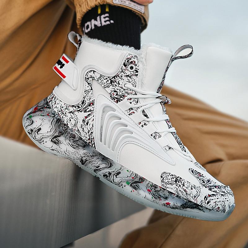 Men Boots 2024 New Winter Slippers Warm Men Shoes Waterproof Non-Slip Plush Sneakers Male Tenis Shoes Boots Men Sneakers Winter