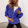 Womens Fashion Casual Top Zipper Cardigan Hooded Sweatshirt Outfits Clothing Versatile Sport Coat
