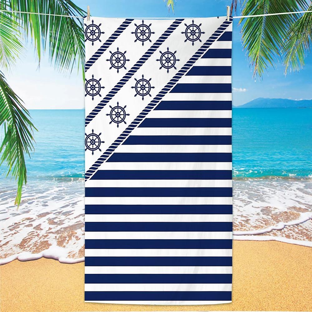 3D Hai Schildkröte Schnelltrocknendes Handtuch, Meeresleben Mikrofaser Strandtuch, Saugfähiges Schwimmbad Handtuch Geschenk Teenager Kinder