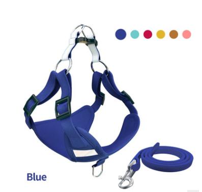 Manufacturer  Reflective Suede Fabric Dog Harness with Leash Set (Blue,Xxs)