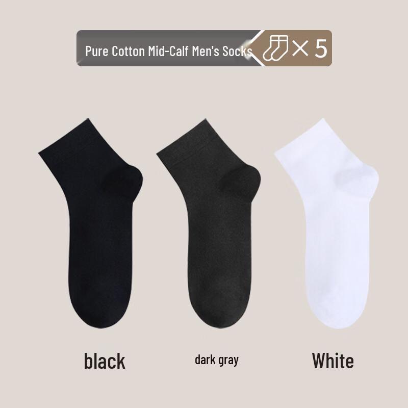 LangSha Men s Mid-Calf Sports Socks 3-Pair Pack