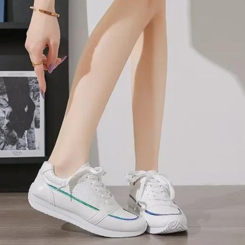 Sommer Damen Freizeit Sportschuhe Weicher Boden Atmungsaktiv Flacher Boden Vielseitige Studentenschuhe Einzelne Schuhe Gummisohle