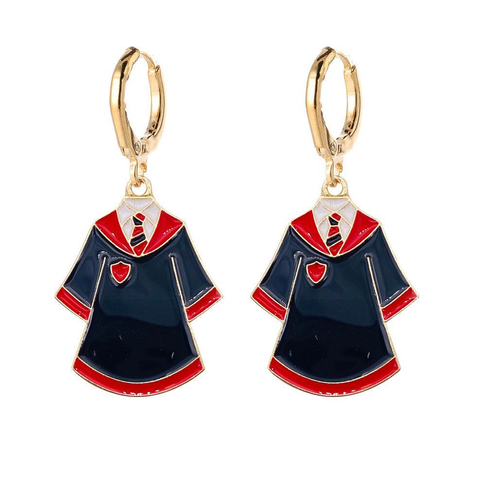 Teachers' Day Students Graduation Season Earrings Bachelor'S Uniform Hat Pendant Women'S Earrings Blue Book