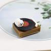 1 Piece Doll House Miniature Record Machine Japanese Style Grocery Retro Record Player Cat Cute Crafts