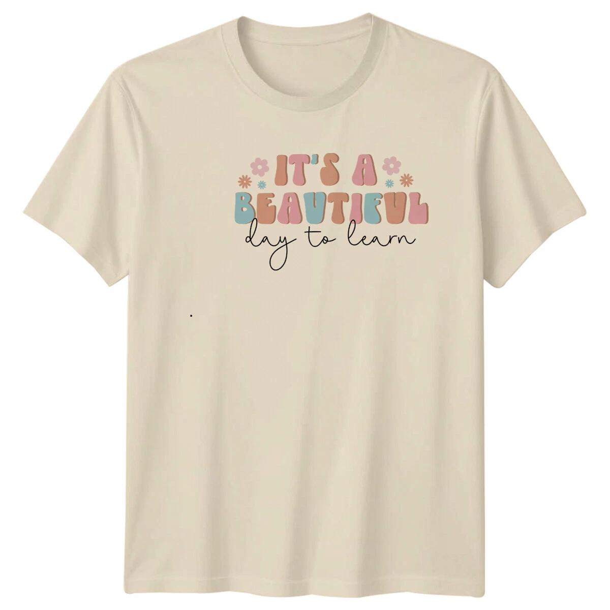 Teacher It s A Beautiful Day To Learn Retro Floral T-Shirt -a S