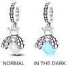 Authentic Charm Bead Charms copper Certified Luminous Fireflies Candy Stars Hearts Bead Charms Compatible With Bracelets Jewellery Diy Women