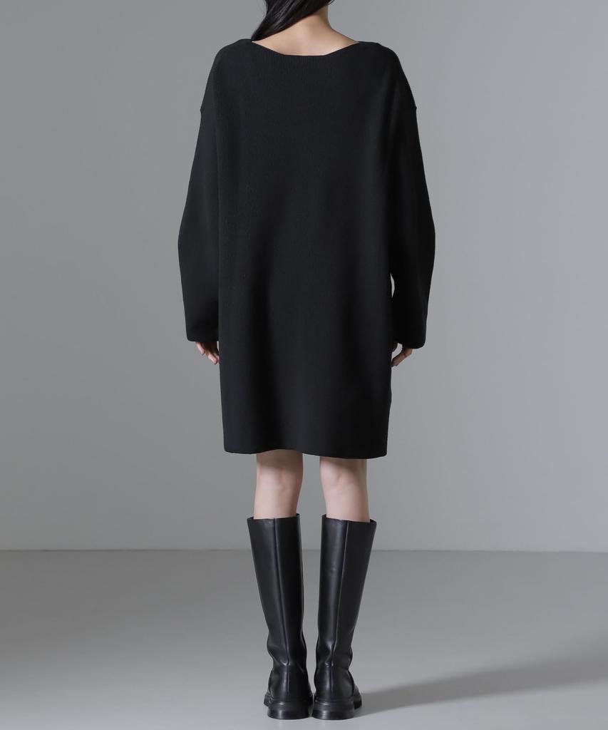 Nano Universe Mini Knit Size F Women's Dress, 020, Gray, 673-4219314