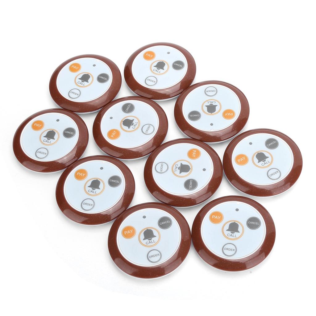 Sistem de apelare pager wireless cu 10 bucăți pentru servirea meselor în restaurant SUC04 433.92MHz DC6V