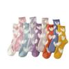 Warm Coral Fleece Women's Socks - Autumn & Winter Love Heart Non-Shedding Floor Socks for Home & Postpartum Comfort.