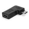 USB 2.0 USB-C data adapter female to Micro  male 5-pin, 90 degree left and right angles