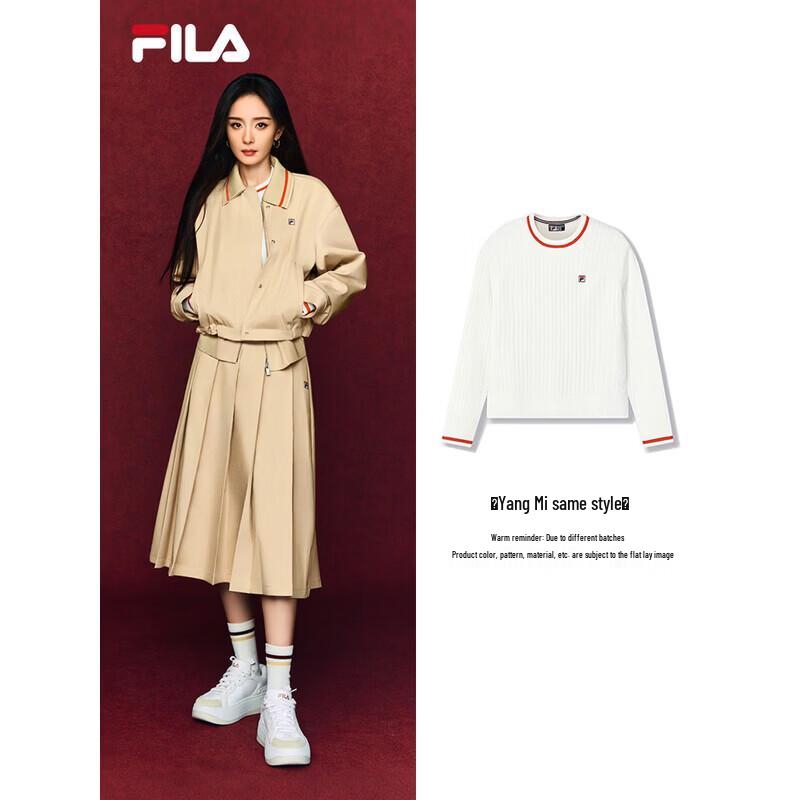 FILA Yang Mi Co-branded Women s Slim Fit Pullover Sweater XL