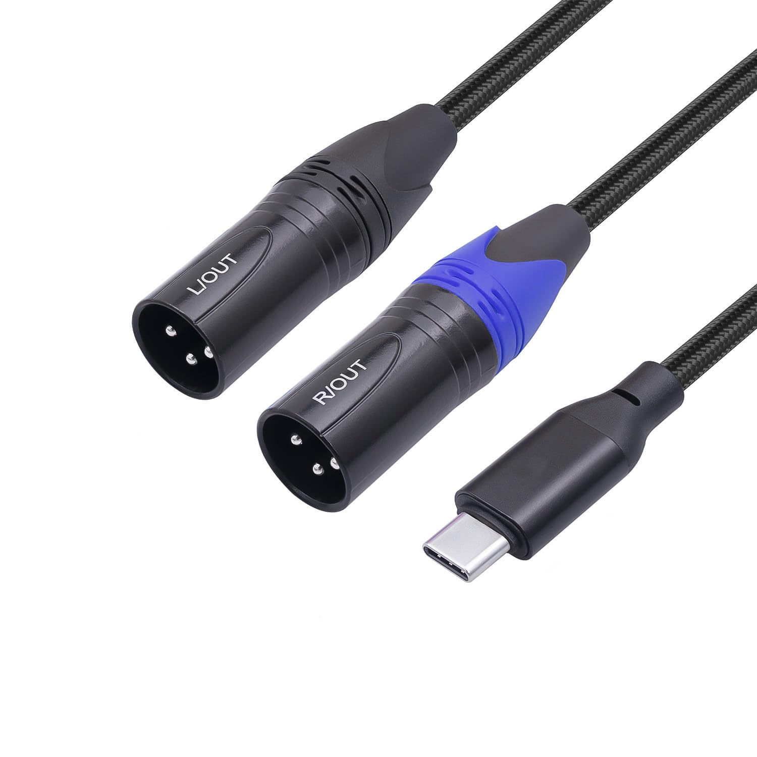 

SZLliyxs USB C до Dual XLR Male Audio USB C до 2 XLR Male Стереопідсилювач потужності Мобільний телефон USB C Connect Активний підсилювач потужності Аудіокабель 3,3 фута,