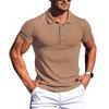 2024 New Summer Polo Men Solid Stripe Fitness Elasticity Short Sleeve Polo Shirts Men Fashion Stand Collar Mens Shirts