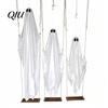 Halloween Tree Hanging Swinging Ghost Decoration, LED Light Up Large Spooky Outdoor Party Decorations with Remote Control for Outside Garden