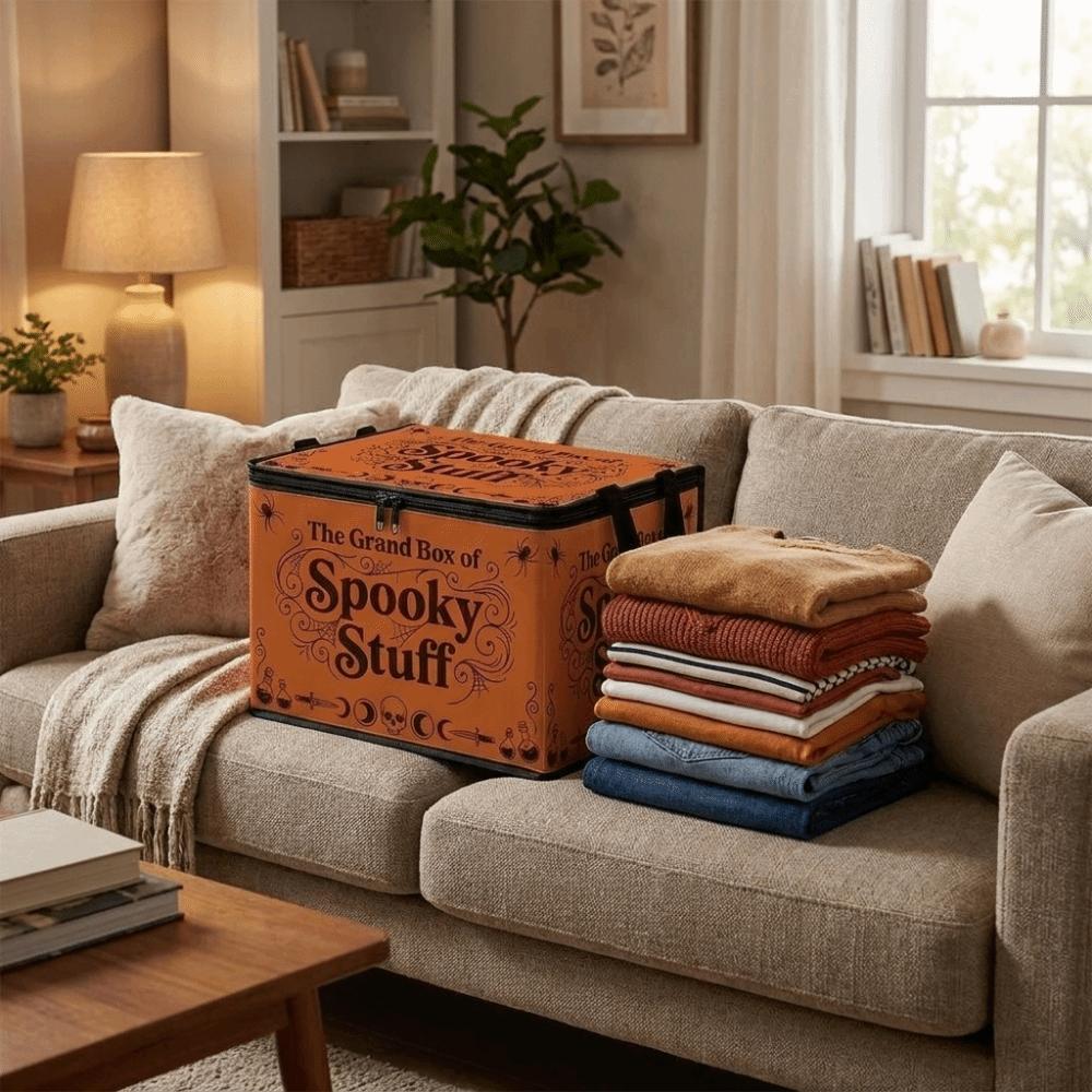 Wasserdichte Halloween-Aufbewahrungsbox Große Kapazität Kleideraufbewahrungskorb Schlafzimmer