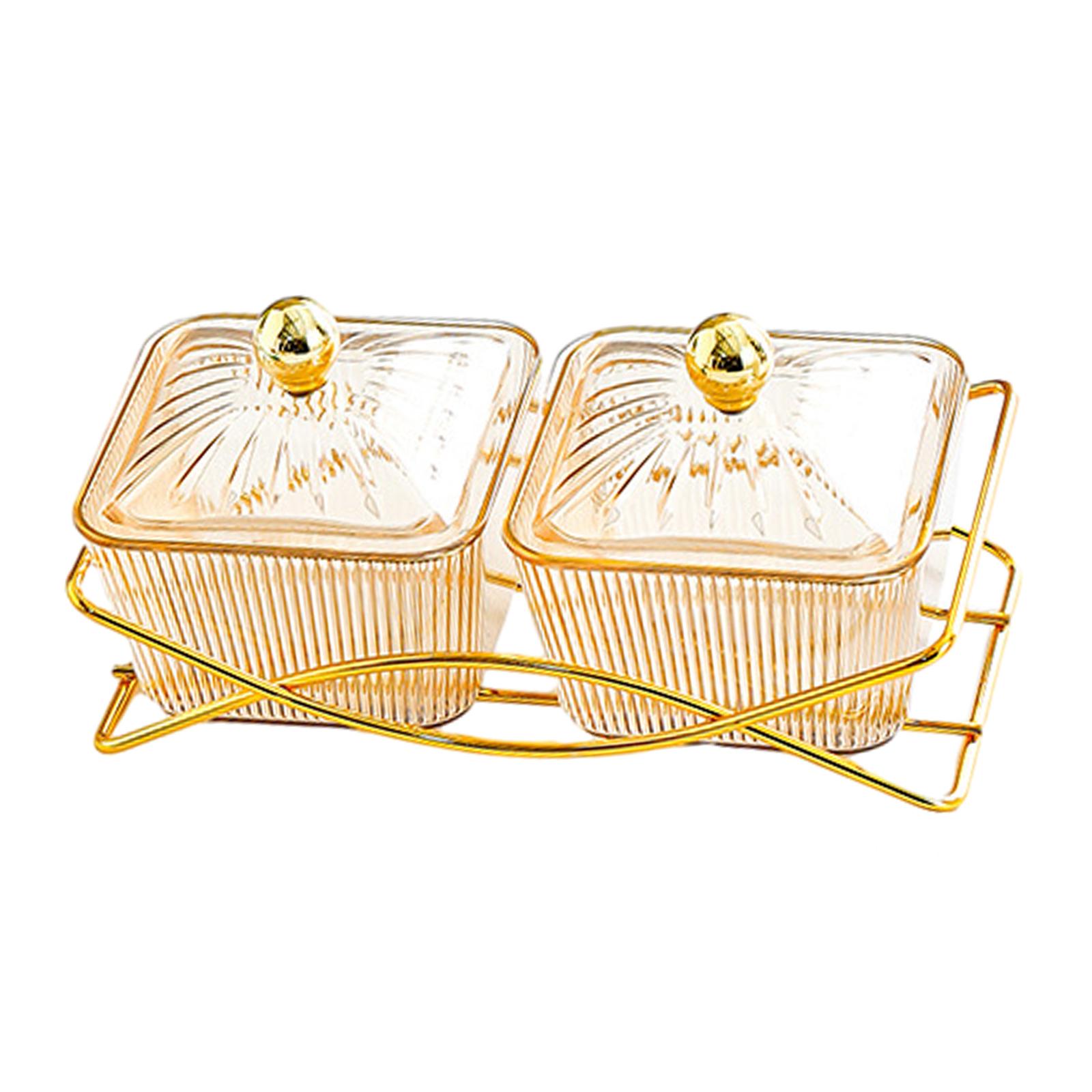 

Nordic Fruit Snacks Serving Platter with Lid Cookies Jar Dessert Dividing Plate for Nuts Party Nuts Snacks Appetizer Home коричневый