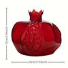 Handmade Japanese Glass Cylinder Vase, Round Pomegranate Flower Holder for Mini Hydroponic Flowers, Minimalist Desktop Table Centerpiece