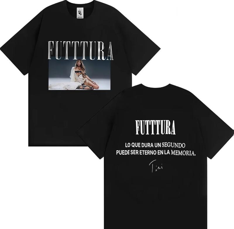 Hot Singer TINI Futttura 2026 Tour Product Doublesided Printed Aesthetic Y2K Summer Print Pure Cotton Tshirt Fashion S