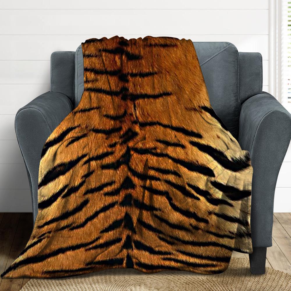 Moderne Tier-Kunstfell-Decke Kinder-Cartoon-Tiger Verdickte Flanelldecke