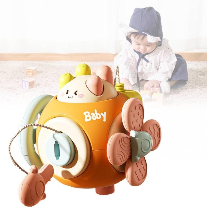Bola Ocupada Interativa Adorável Para Bebês Cubo de Brinquedo Sensorial Educacional para Pegar