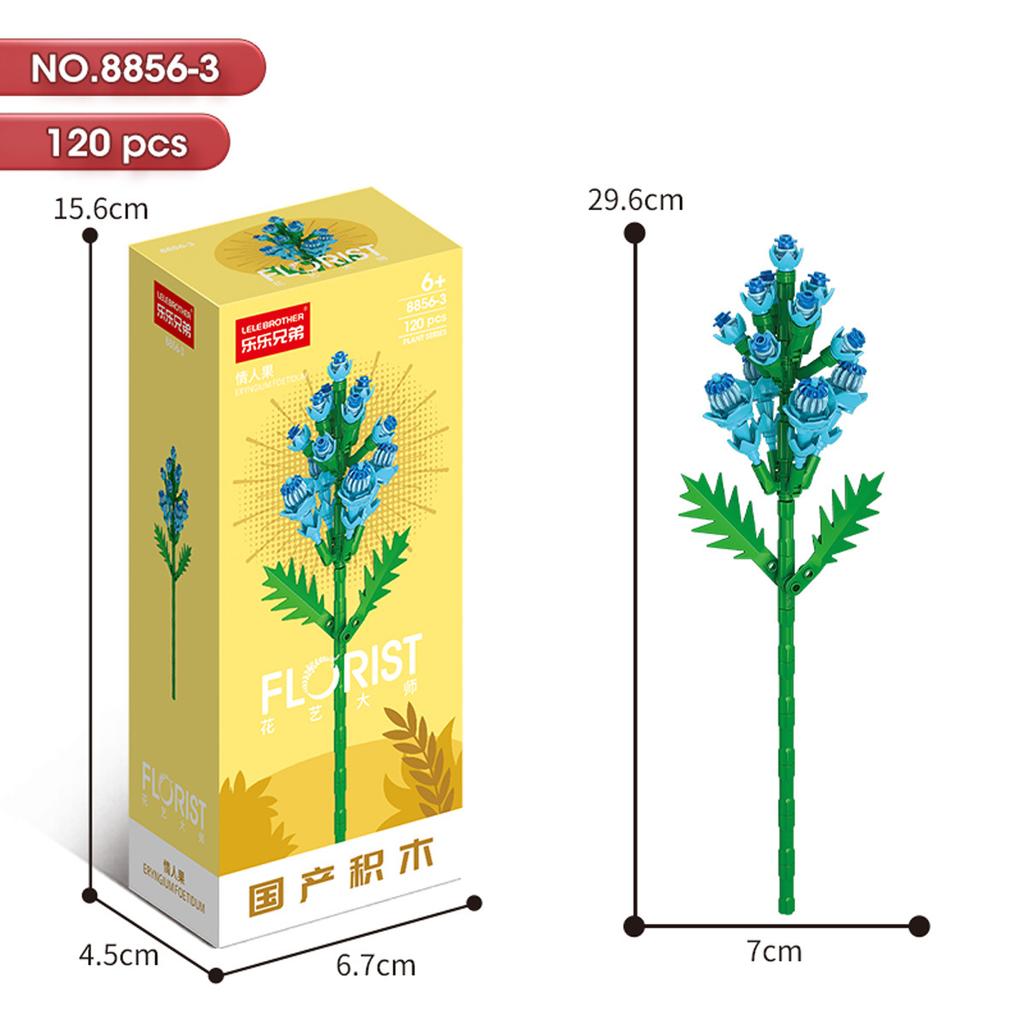 Hot Creative Small Building Block Flower Art Classic Brick Mini Potted Plant Gift For Girls Desk Decoration Simple Assembly Toys