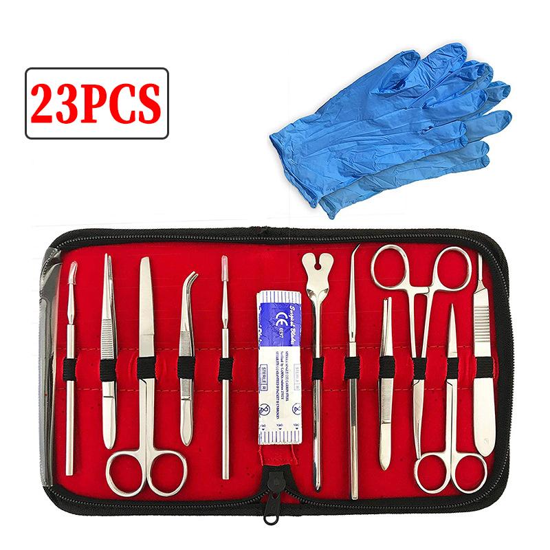Medical Silicone Suture Kit Students Practice Suture Practice Model Stainless Steel Probe Scissors Tweezers Experimental Tool