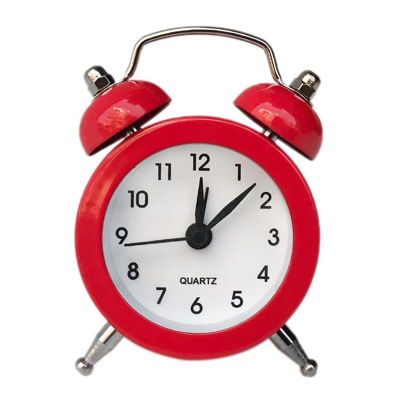 Mini Metal Alarm Clock Cute Creative Student Children's Small Alarm Clock Exchangeable Clock Face