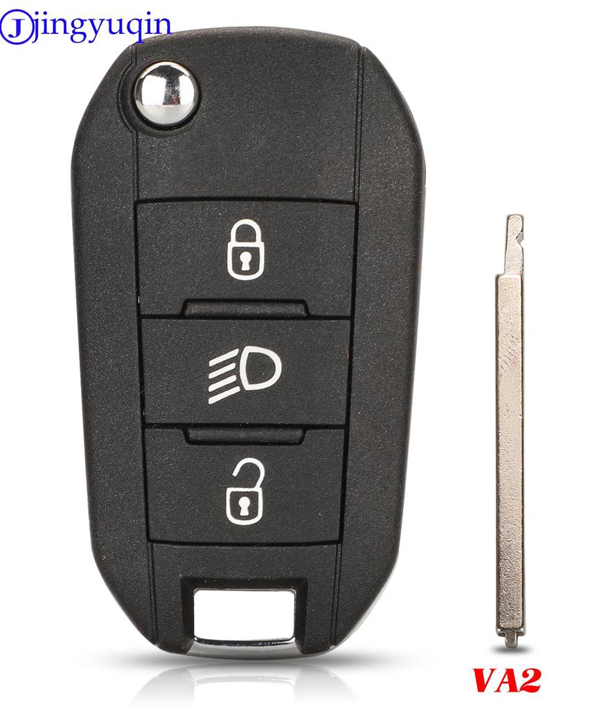 Jingyuqin Autoschlüssel-Fernbedienung Für Peugeot 508 3008 2008 301 208 308 408 307 4008 Für Citroen C3 C5 Aircross ID46 434mhz PCF7941 FSK