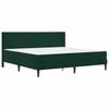 Bed Frame with Mattress Dark Green 180 x 200 cm Velvet