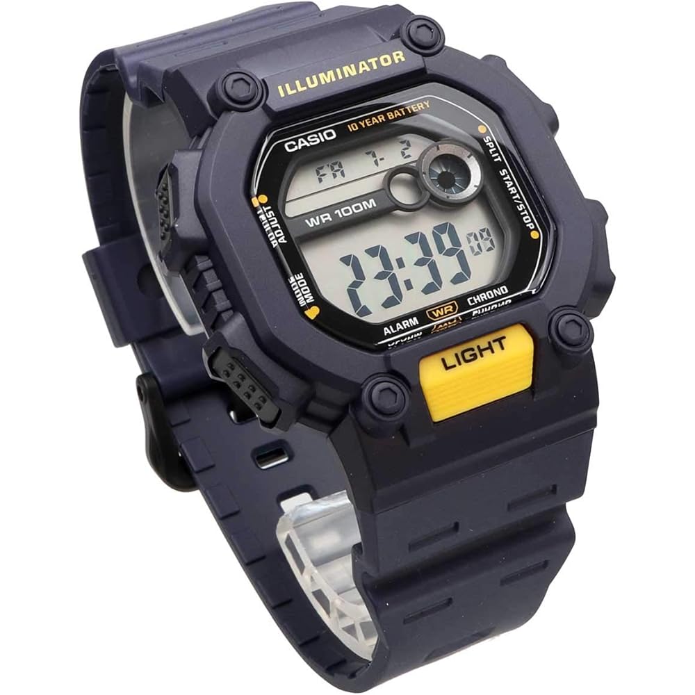 Casio Standard Digital Watch W-737H-2AV Men's Navy Color Water Resistant Sports Watch