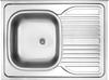 Steel Sink 1-Bowl With Drainer On the Right Side - Drop-in Decorative Steel Zm6 311P