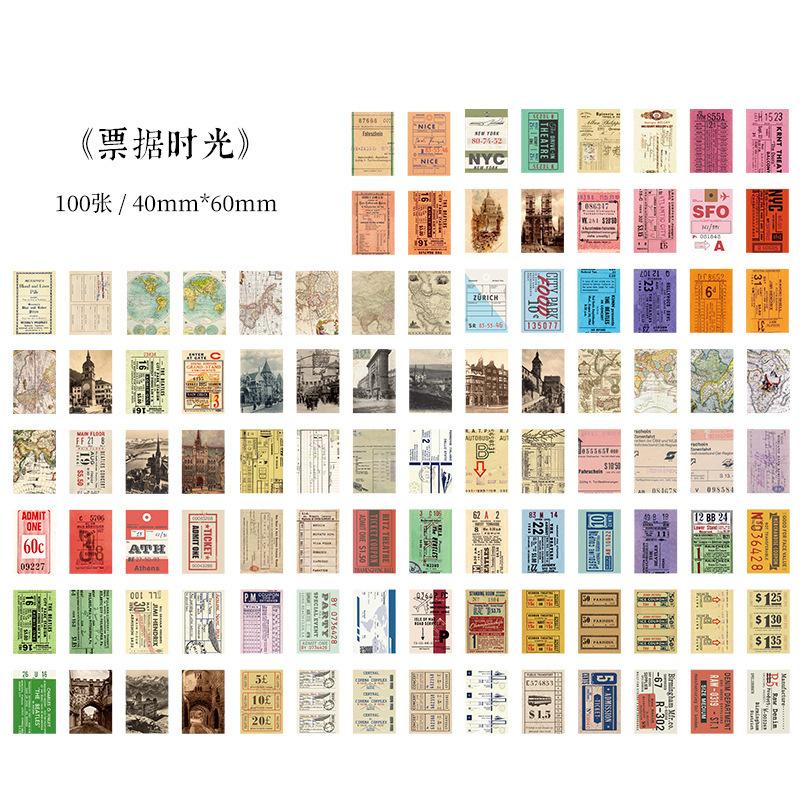 100pcs/1 lotThis memory collection series of retro collage Terra DIY decorations base paper