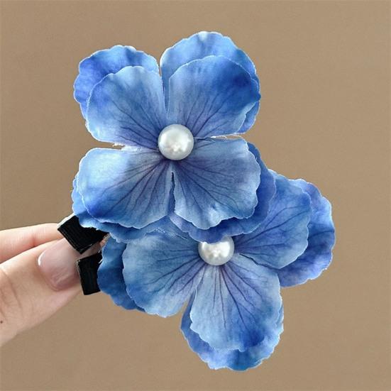 Women Hairpin Artificial Flower Decor Anti-slip Teeth Hair Pin Large Size Holiday Hair Clip Hair Accessories