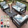 1/2/3 Sitzer Terrassen Stretch Sofa Kissenbezug Outdoor Kissenbezug Ersatz Terrassenmöbel Überwürfe Stuhl Sitzbezug Weich