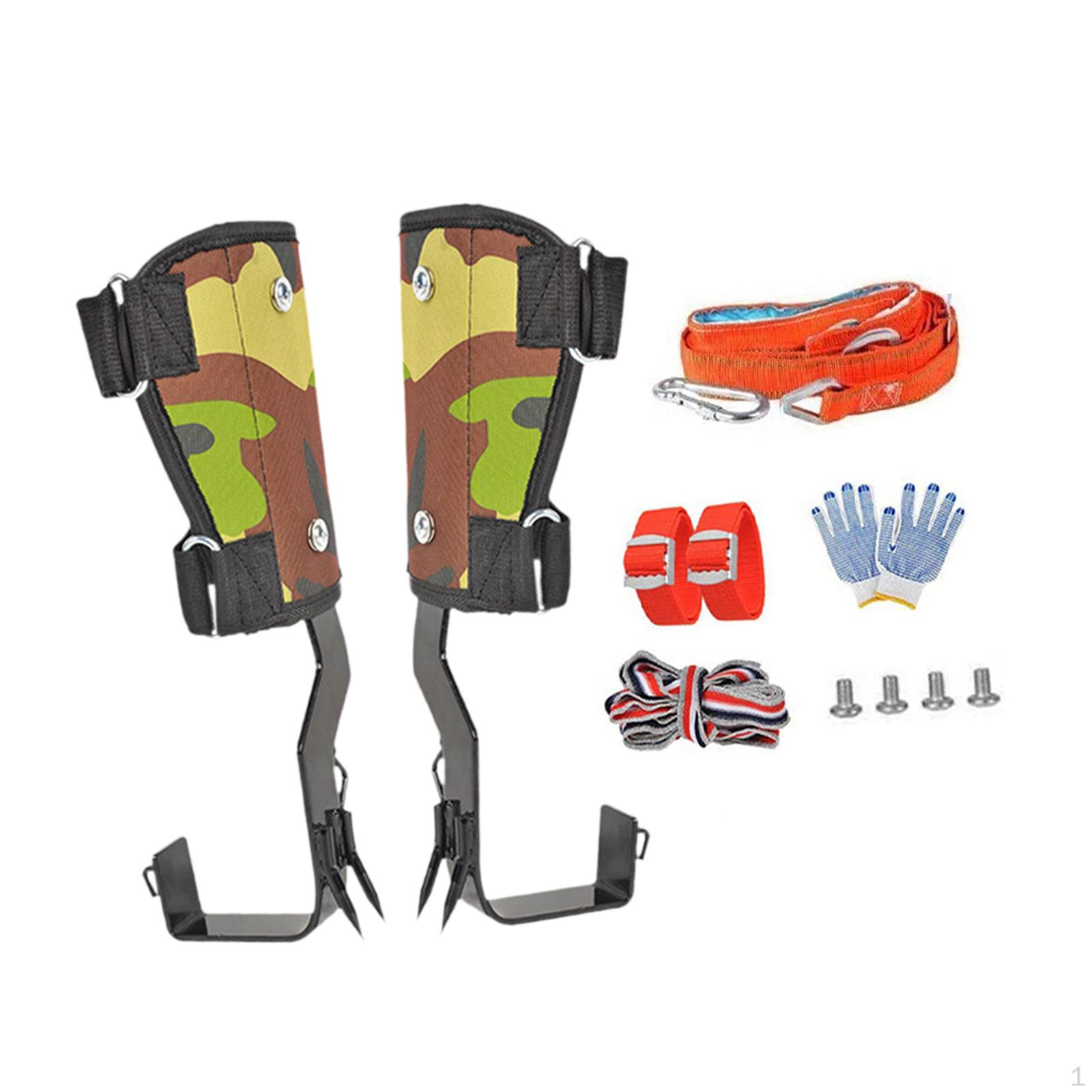 

Шипи для лазіння по деревах Професійний захист від падіння Широка педаль з ремінцями на кісточках Спорядження для 2 spikes with belt